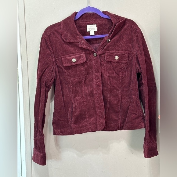 Christopher and Banks Corduroy Purple Jacket - Picture 3 of 7